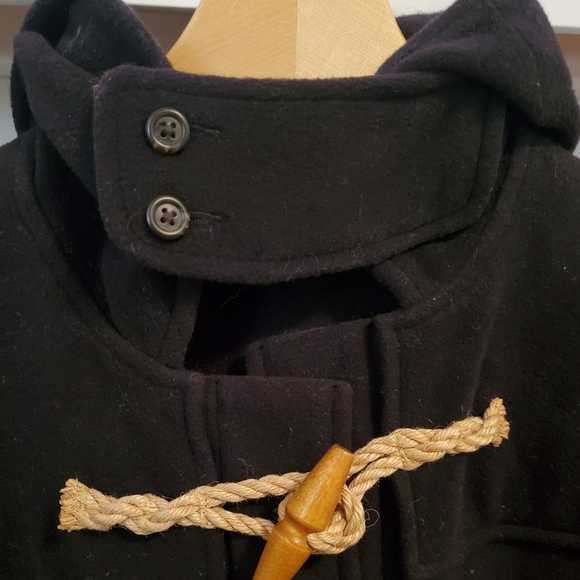 Ralph Lauren Hooded Double-faced Wool Duffel Coat. Blue/black. Women size M. - Picture 4 of 11